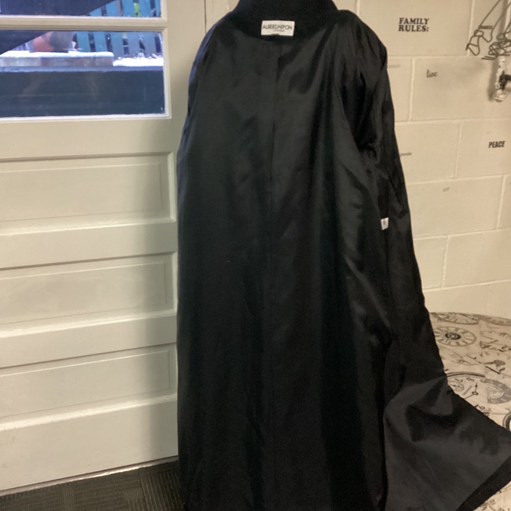 Albert Nipon Wool Long Coat Size 10 Black - image 5